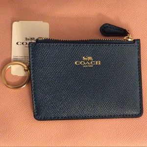Coach mini wallet with key ring NWT